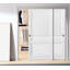 Portes coulissantes de contournement de garde-robe avec quincaillerie Lucia 31 rails robustes moulures moulures garniture quincaillerie garde-manger 3 panneaux portes de garde-robe en bois massif-106926338