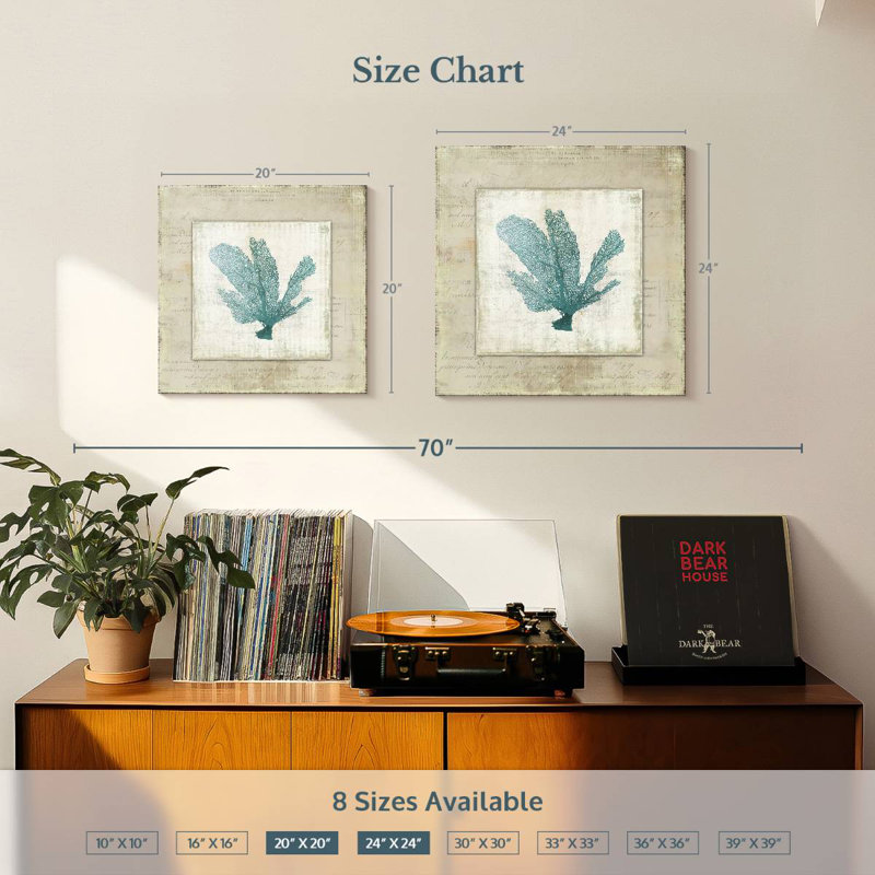 Brampt Chambray Coral Mini I, 24" H x 24" W