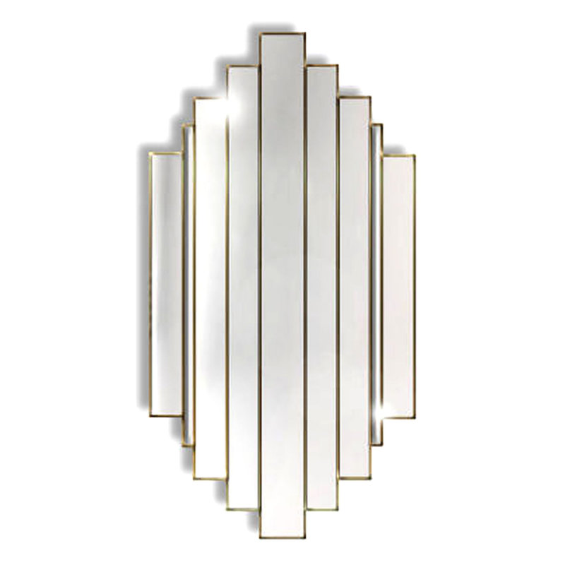 Laisha Flat Wall Mirror, Gold