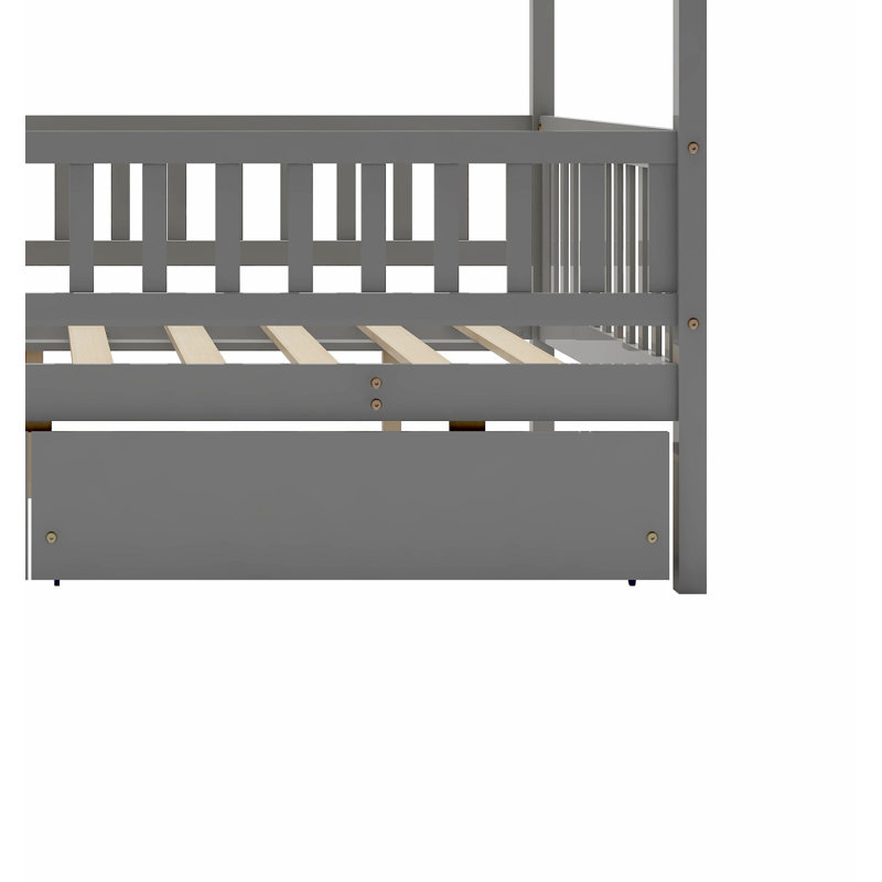 Lit pour enfant Hann, Double, Gris