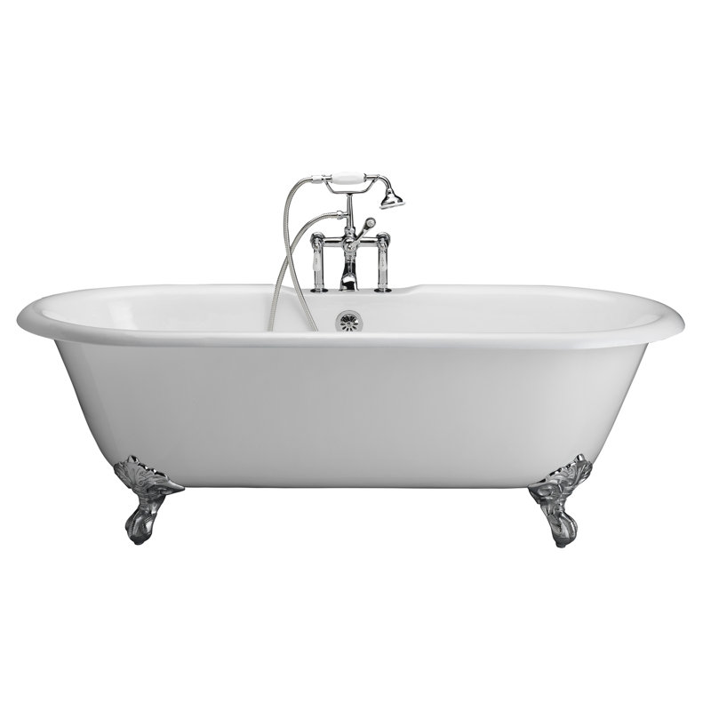 Baignoire en fonte trempée 60 "x 30" avec robinet Columbus