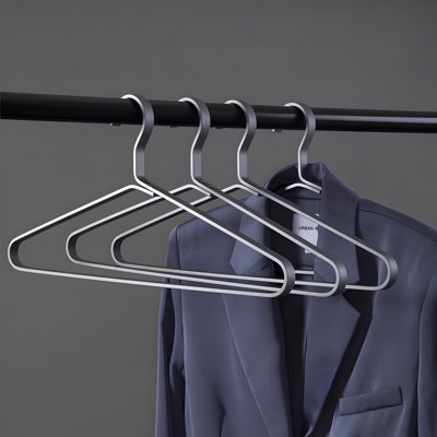Space Aluminum Alloy Hanger - Seamless, Anti-Slip, Durable Metal Clothes Hanger For Home Use