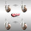 316SS High Temp Glass Filled Nylon Threaded Stem Caster Set