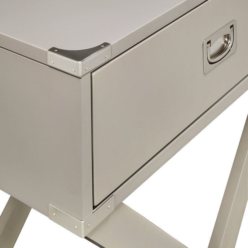 Table de chevet à 1 tiroir Marotta, Bouleau argent