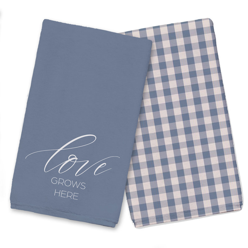 Cotton Plaid Tea Towel Kitchen Towel, Blue