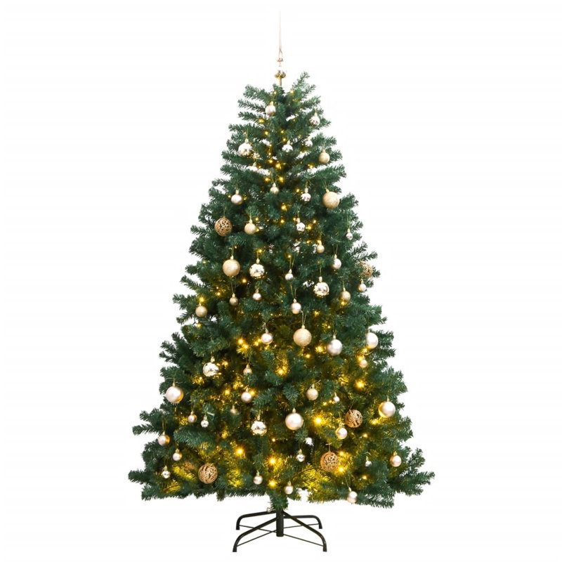 Arbre de Noël artificiel éclairé - support inclus, H 3,9 pi