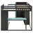 L-Shaped Wooden Twin Size Gaming Bed Frame With RGB LED Lights, Dual Twin Beds, USB Ports, TV Stand & Storage Shelves, Reversible Layout-1202559738