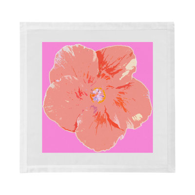 Serviettes de table en satin de coton Hibiscus