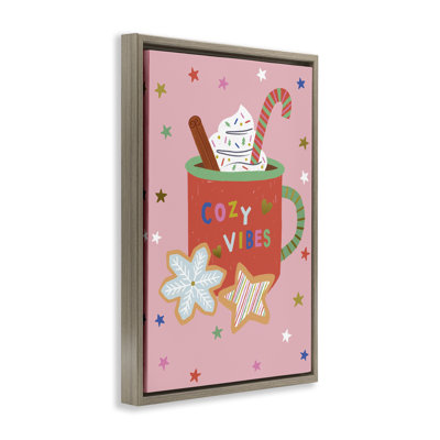 Art mural sur toile Cozy Vibes Winter Cocoa, conception par Lisa Barlow