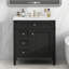 Meuble-lavabo moderne 30 po, lavabo avec 2 tiroirs et tiroir coulissant, meuble-lavabo avec rangement pratique-461560466