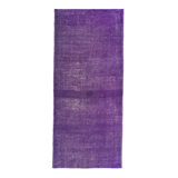 Purple Vintage Kilim Wool Runner - 4'8"" x 10'8""