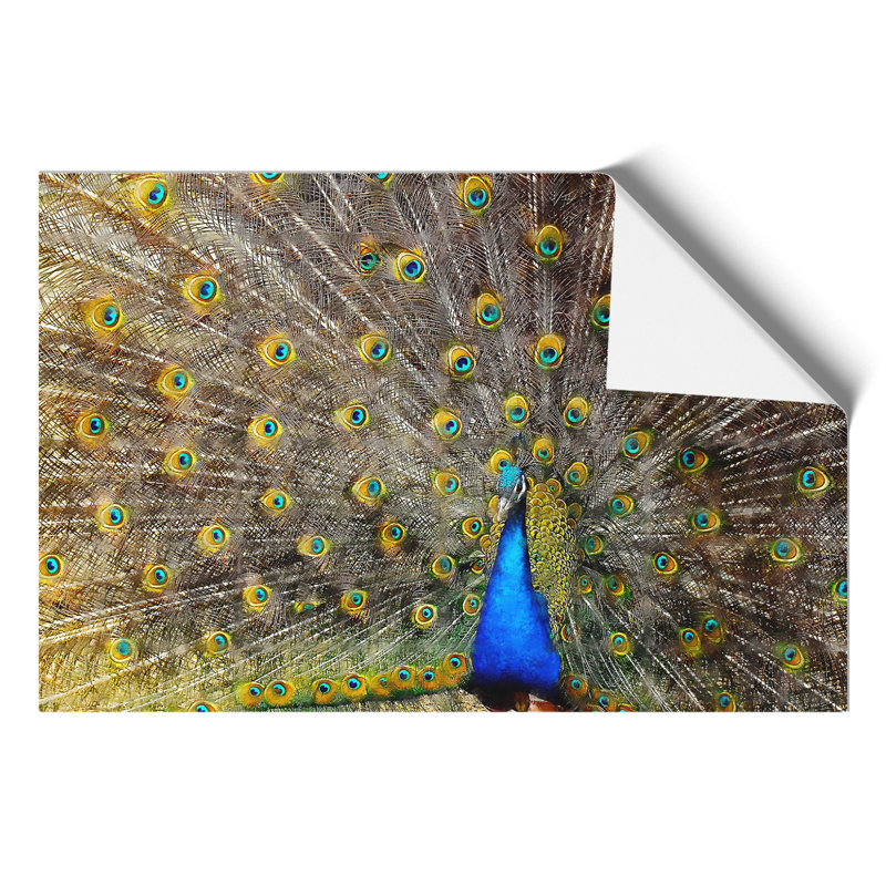 Peacock Painting - Frameless Print, 21cm H x 30cm W x 0.1cm D