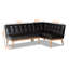 Ensemble de coin-repas en similicuir 2 pièces Isaacson, brun foncé, H 31,24 po x l 53,33 po x P 26,21 po