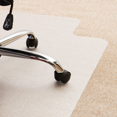 Cleartex Enhanced Polymer Lipped Chair Mat for Carpets up to 3/8" - 48" x 51"