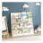 Bookshelf and Toy Storage Organizer, Multifunctional 4 Tier Wooden  Book Shelf with  Bookcase Display Stand in  Room Playroom Nursery for , ren, Toddlers