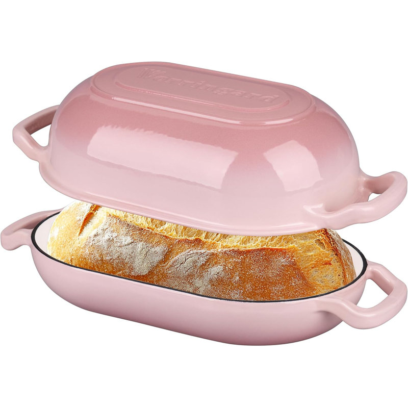Cast Iron Bread Dutch Oven with Lid - Sourdough Baking Pan, All Stovetop & 500°F Oven Safe
