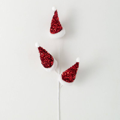29.5" Artificial Red Glitter Christmas Spray