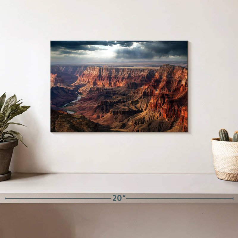 Grand canyon nuageux, H 8 po x l 12 po