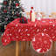 Red Round Christmas Tablecloth with Snowflake Waterproof Print | Wipe-Clean & Washable Holiday Cover for Dining Room, Kitchen & Festive Parties-1632482238