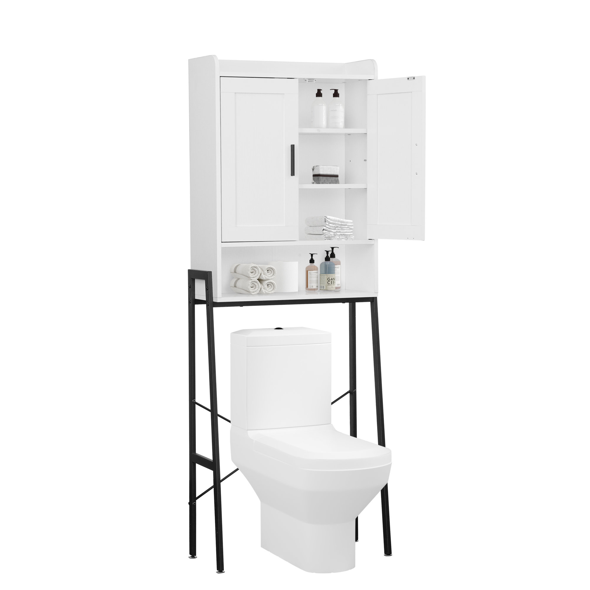 Williston Forge Jemekia Freestanding Over The Toilet Storage Wayfair 5243