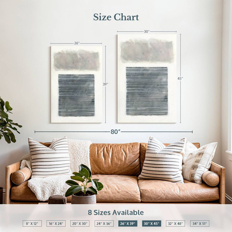 Avery Venetian Gray, 45" H x 30" W