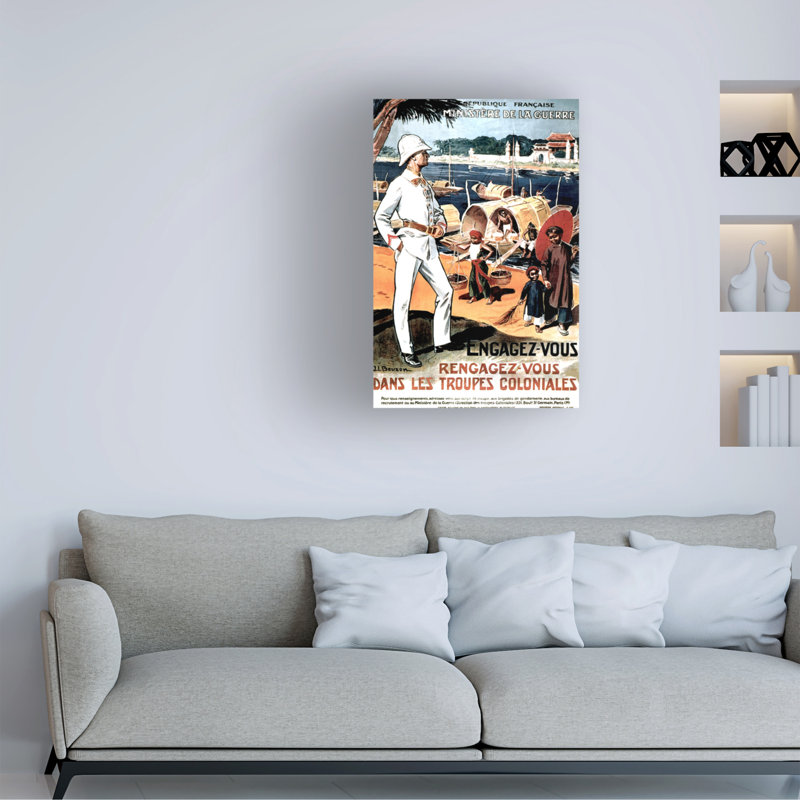 Art sur toile, années 30, Joseph Beuzon, H 47 po x l 30 po