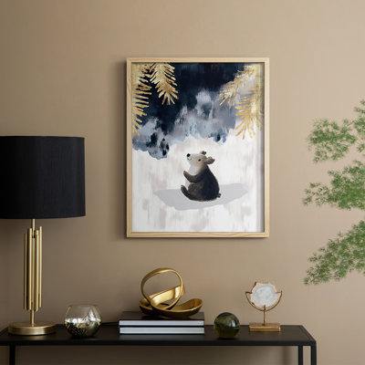 «Christmas Holiday Art», reproduction encadrée en bois massif
