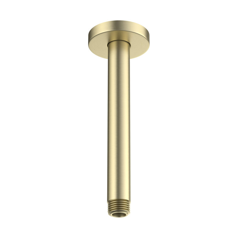 Circular 8" Ceiling Mounted Shower Arm, Brushed Gold