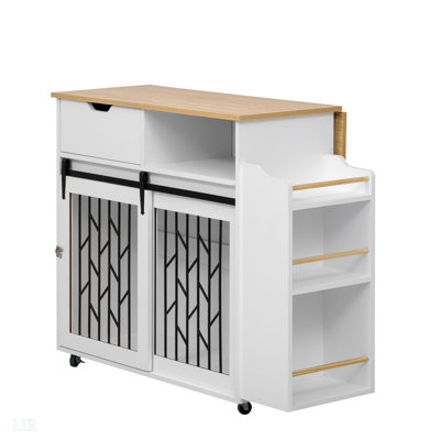Furniture Style 2 In 1 PET FRIENDLY Dog Crate  Kitchen Island End Table Pet Friendly Furniture