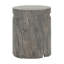 Table d'appoint et support de réservoir en oxyde de magnésium gris de 16 po x 20 po, rond, sophistiqué, structure légère et élégante