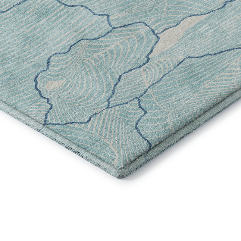 Premium Machine Washable Cossette AMF1048 Lines Rug, Rectangle 9' x 12'
