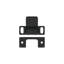 Deltana SP2751U19 Strike Plate, Dust Cup, Adjustable, 2-3/4" x 1-1/4" in Paint Black