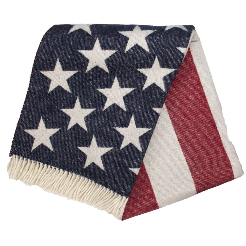 Couverture en laine American Flag, Rouge