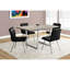 Table de salle à manger contemporaine de 60 po Taupe: aspect bois et table taupe en métal: base moderne