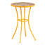 Table d'appoint d'extérieur avec plateau en mosaïque et pieds en métal
