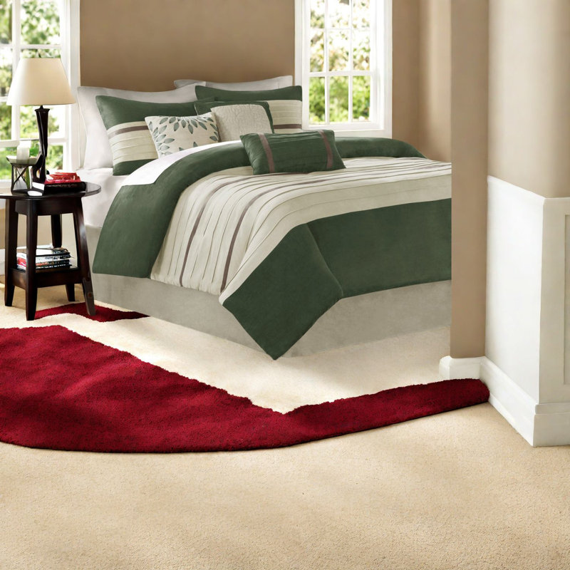 Luxurious Faux Suede Bedding Set, Polyester Comfort, Transitional Style Cal King