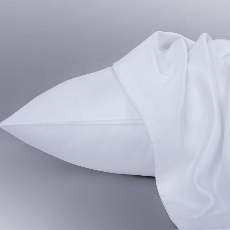 Egyptian-Quality Cotton Bed Pillowcases, 500 Thread Count Cotton Sateen Pillowcases with Envelope Closure - NTBAY, White