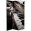 72" x 64" Double Sided Music 3 Panel Room Divider