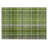 2' X 3' Green Black and Gray Plaid Washable Non Skid Indoor Outdoor Area Rug