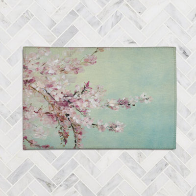 Cherry Blossoms Chenille Indoor Rug