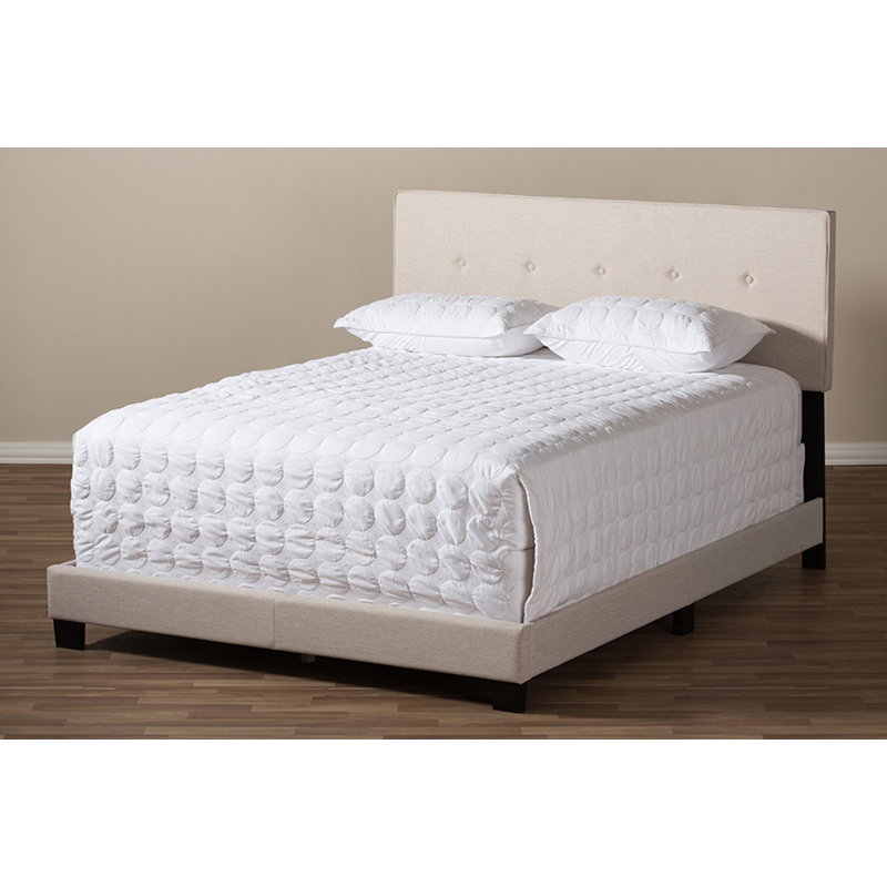 Lit tapissier standard Gardas, Beige clair, Grand