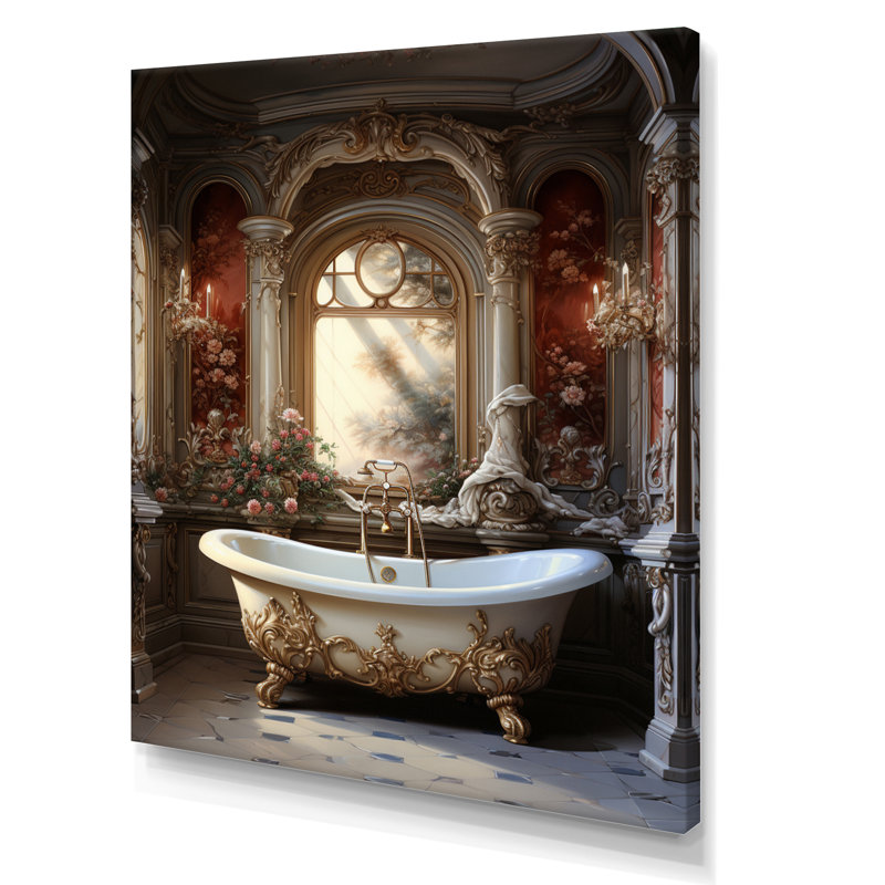 Daigo Bathroom Classic Marble II, reproduction d'art sur toile, H 20 po x l 12 po x P 1 po, Toile tendue