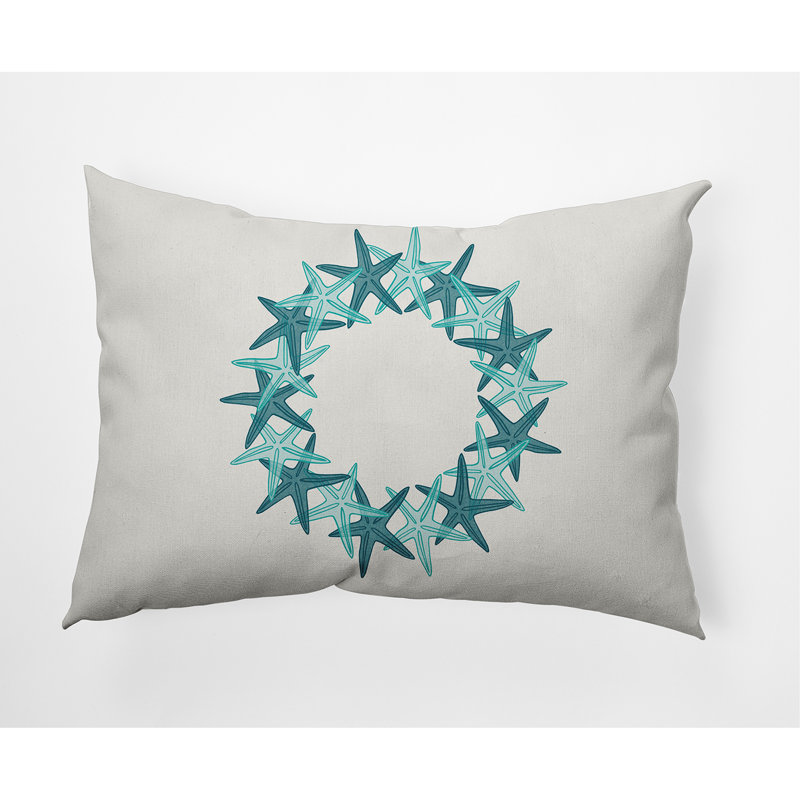 Coussin intérieur / extérieur Coastal Christmas, Bleu sarcelle