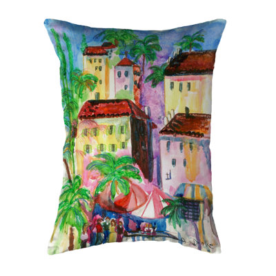 Outdoor Reversible Throw Pillow