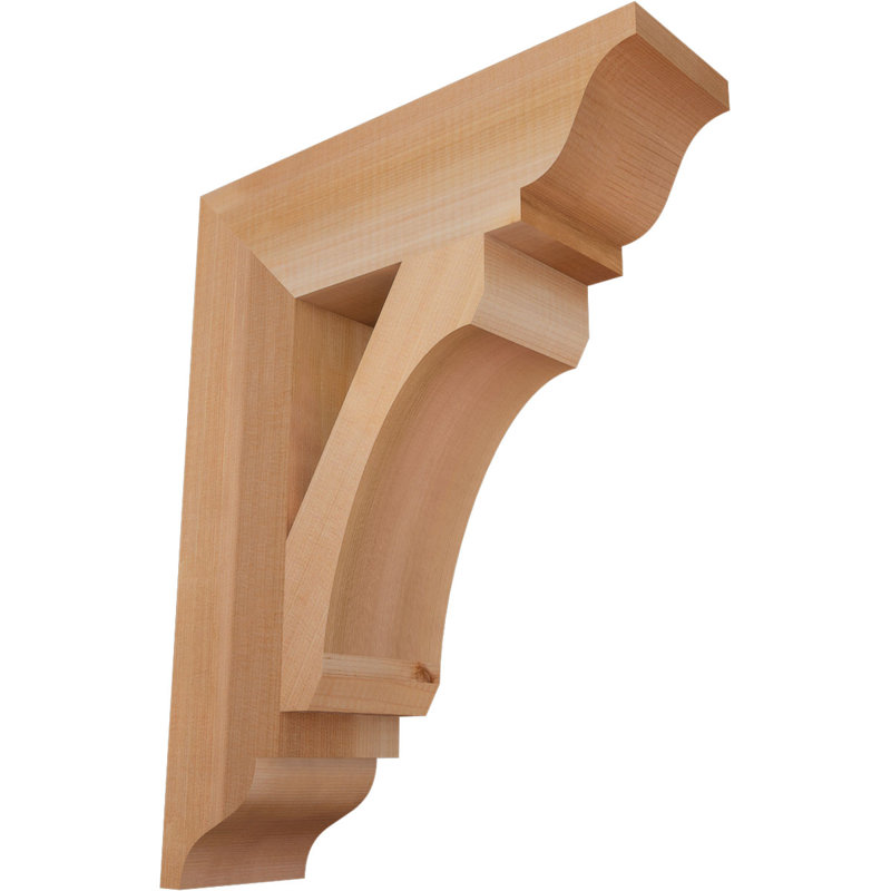 Support en bois rustique traditionnel BKTLEC01, Cèdre rouge de l'Ouest (lisse), H 18 po x l 3,5 po x P 14 po
