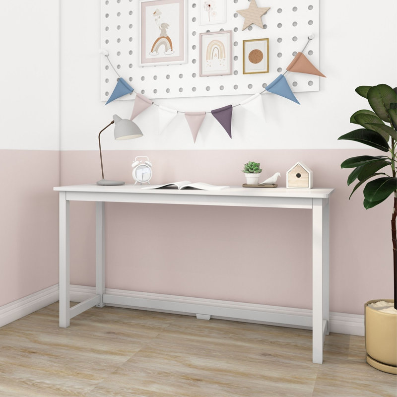 Essays Large Writing Desk, 29.75"H x 55.25"W x 19.75"D, White
