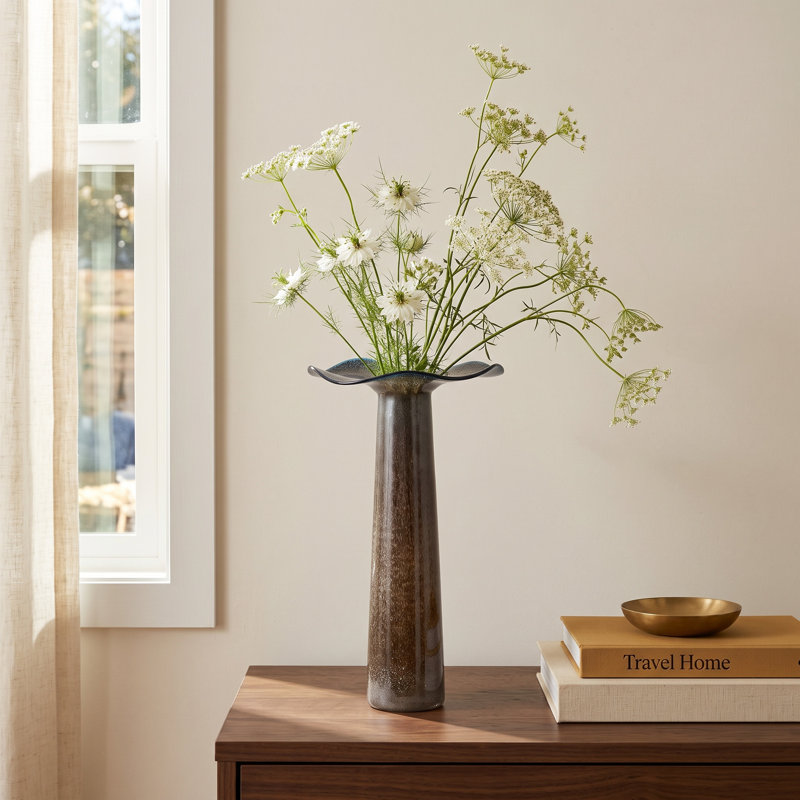 Frederico Glass Table Vase 1, 19.7" H x 10.6" W x 10.6" D