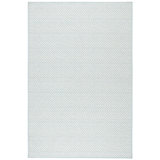 Herringbone Swedish Blue Machine Washable Rug