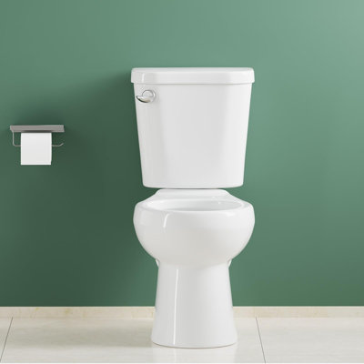 Toilette ronde 17 pièces à deux poignées 17 po, à fixation latérale, blanc, 12 po