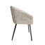 Chaise avec accoudoirs en métal noir en velours beige-2001107253